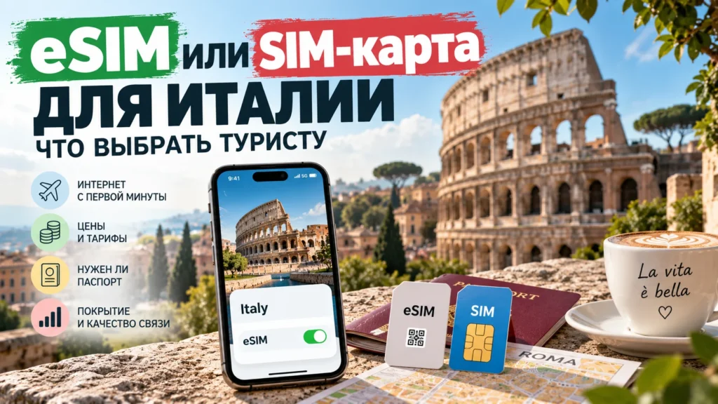 eSIM или SIM-карта для Италии — что выбрать туристу