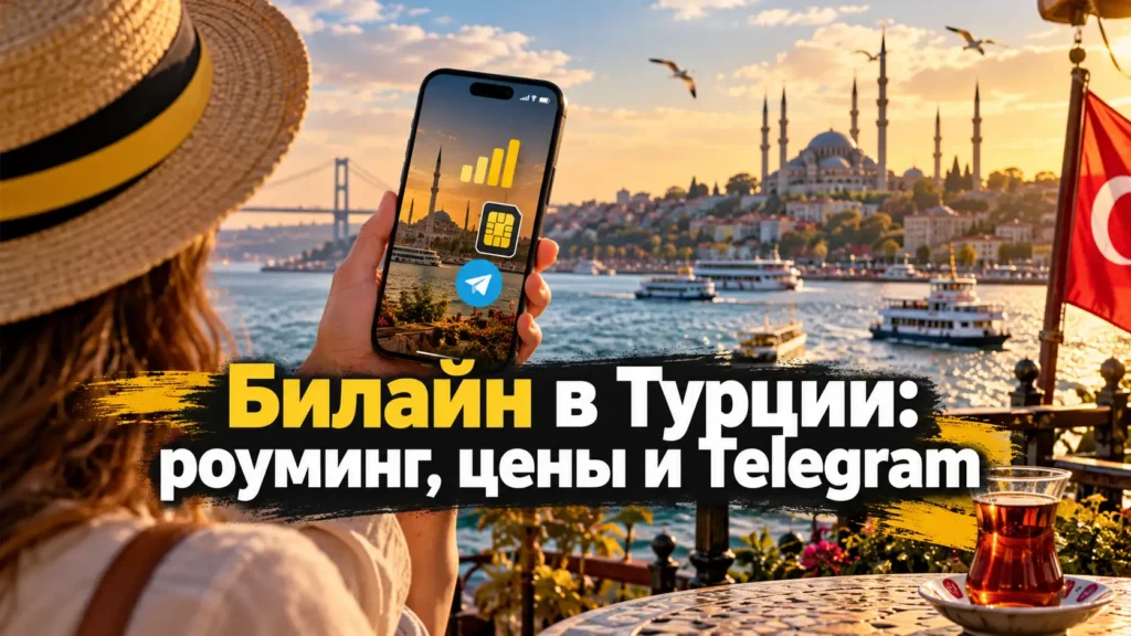 Билайн в Турции — роуминг, мобильный интернет и работа Телеграм на фоне Стамбула