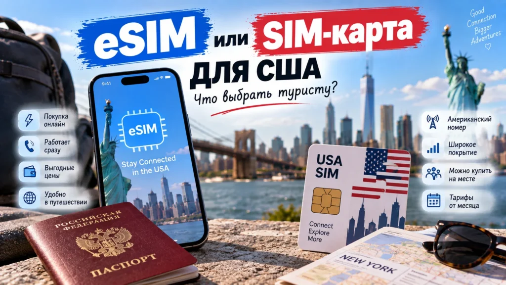 eSIM или SIM-карта для США — что выбрать туристу