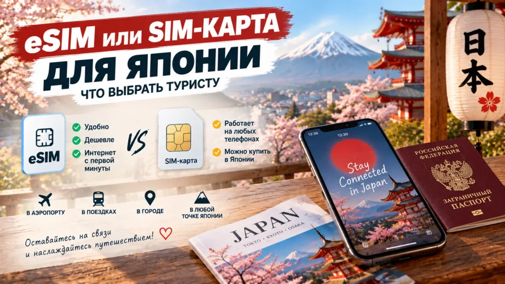 eSIM или SIM-карта для Японии — что выбрать туристу