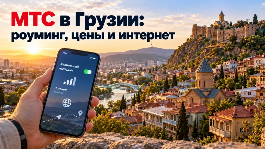 МТС в Грузии — роуминг, мобильный интернет и eSIM на фоне Тбилиси