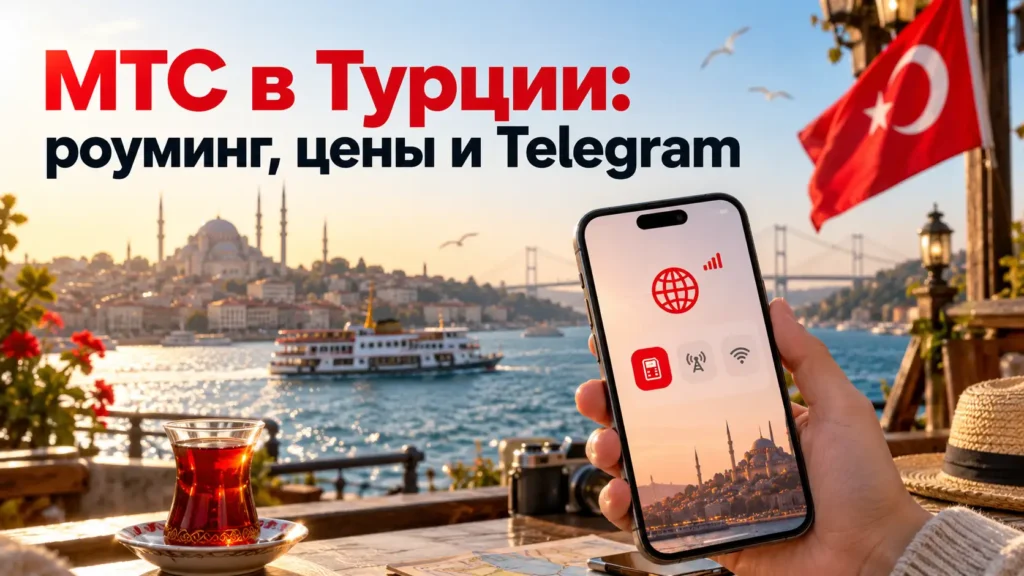 МТС в Турции — роуминг, мобильный интернет, eSIM и работа Telegram на фоне Стамбула