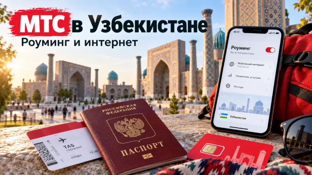 МТС в Узбекистане: роуминг, российский загранпаспорт, смартфон с eSIM и ориентиры по связи в поездке