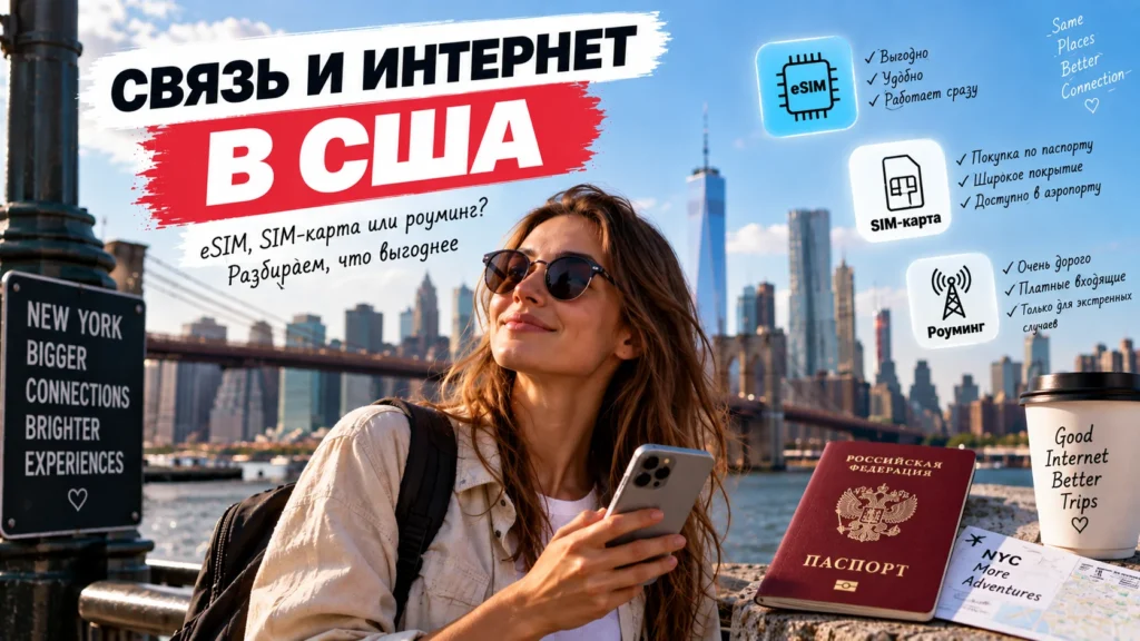 Связь и интернет в США — eSIM, SIM-карта или роуминг