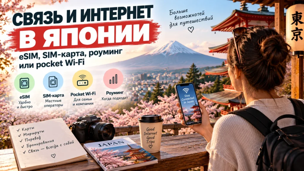 Связь и интернет в Японии — eSIM, SIM-карта, роуминг или pocket Wi-Fi