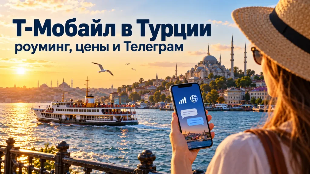 Т-Мобайл в Турции — роуминг, мобильный интернет и Telegram на фоне Стамбула и Босфора